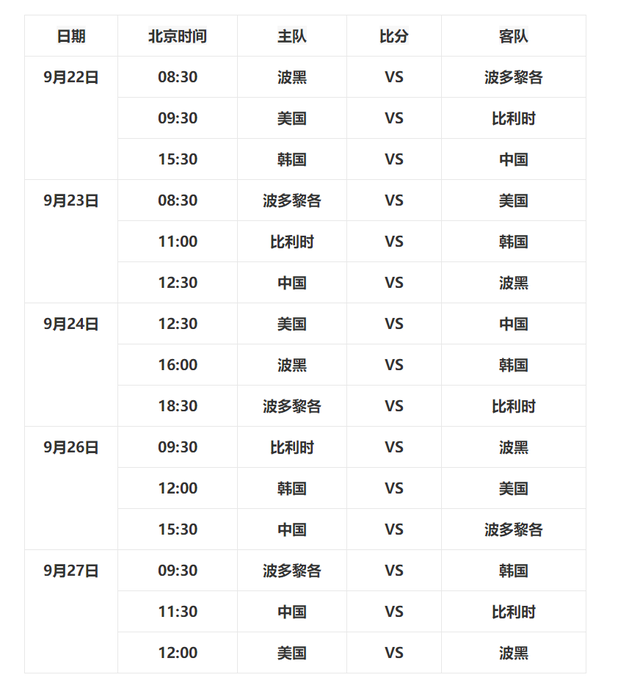 2022世界杯预选赛中国队比赛时间表，中国世界杯预选赛2022赛程时间